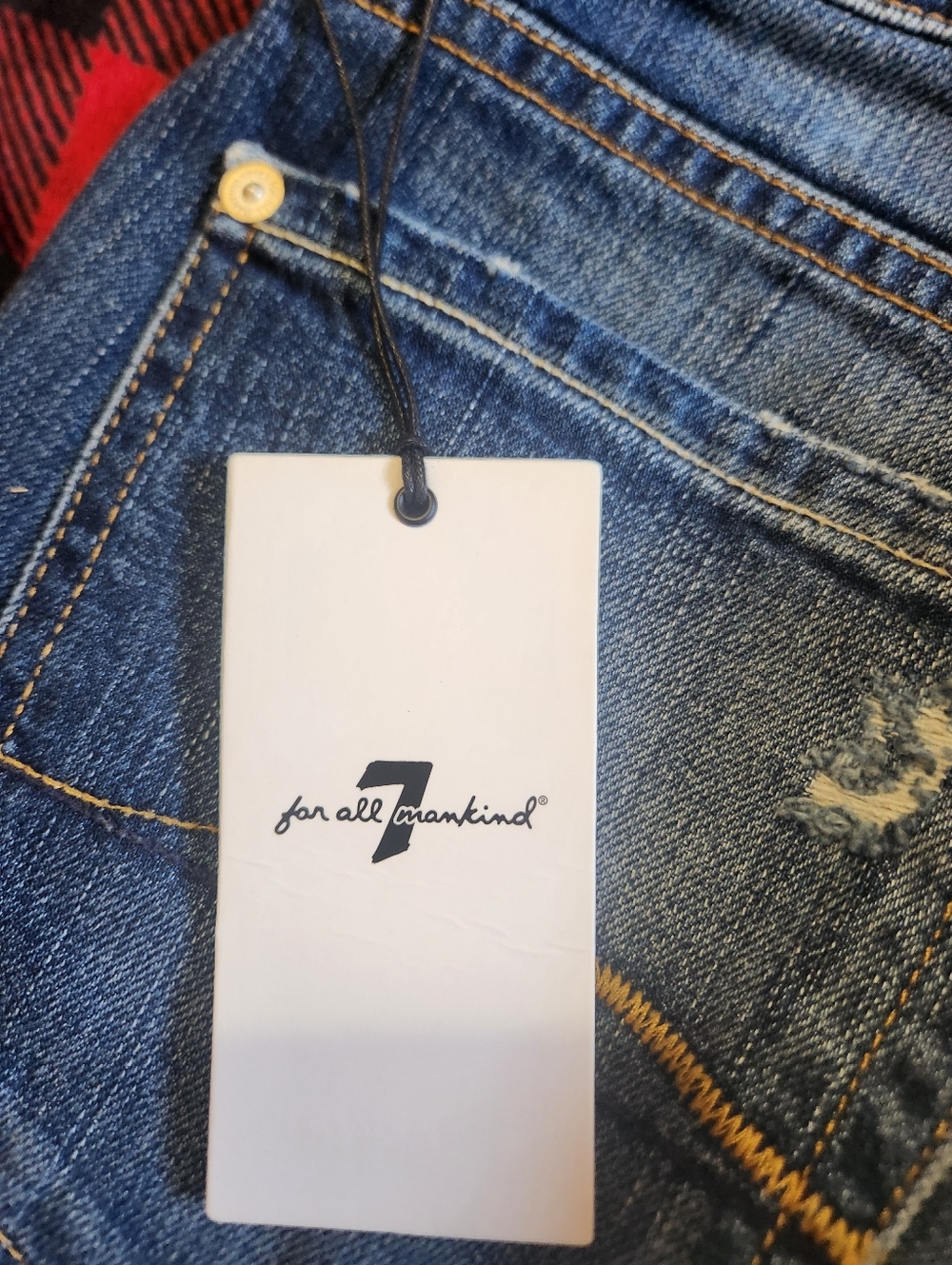 NWT 7 For All Mankind Josefina Skinny Boyfriend Jeans Mid Rise Made In USA Sz 27 - Picture 10 of 10